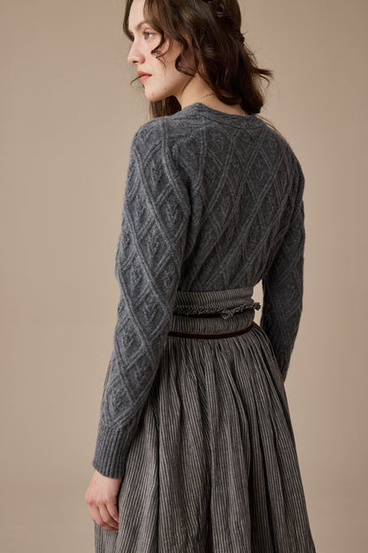 Flurry 17 | 100% Wool Sculptured Knitwear Cardigan