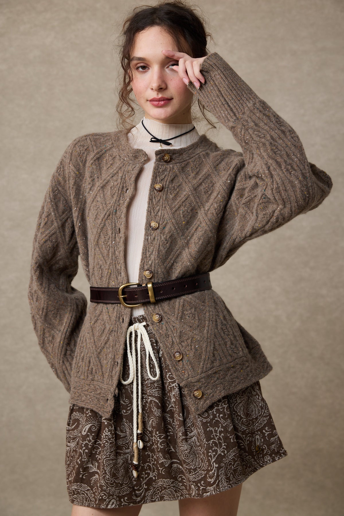 Flurry 17 | 100% Wool Sculptured Knitwear Cardigan
