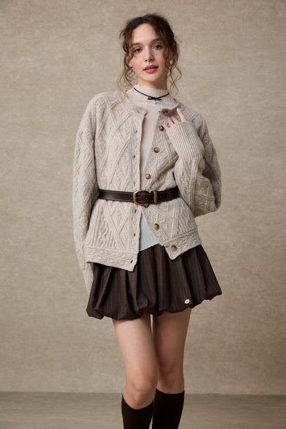 Flurry 17 | 100% Wool Sculptured Knitwear Cardigan