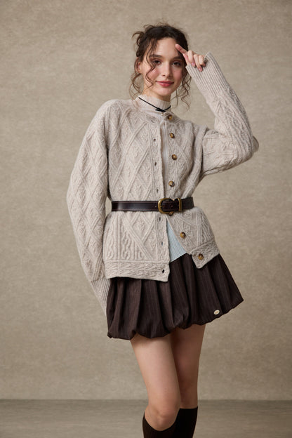 Flurry 17 | 100% Wool Sculptured Knitwear Cardigan