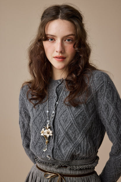 Flurry 17 | 100% Wool Sculptured Knitwear Cardigan