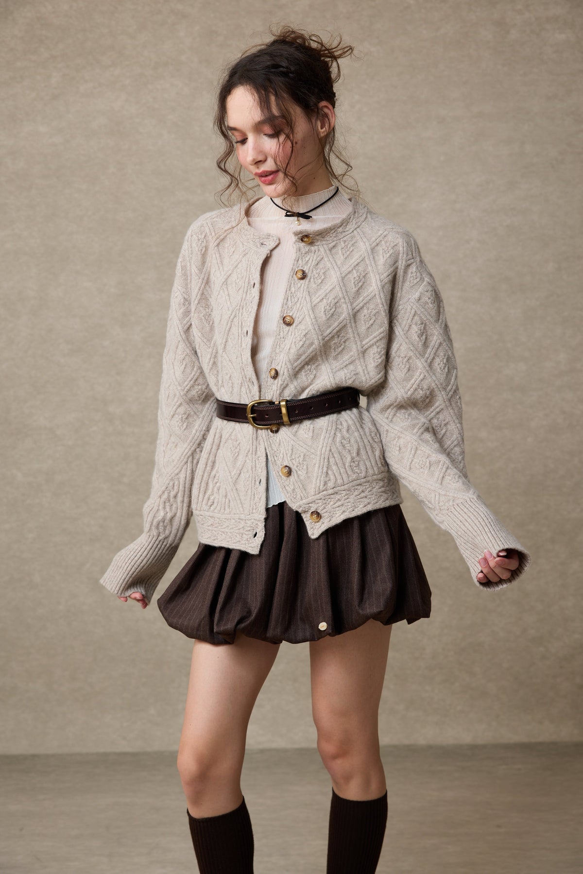 Flurry 17 | 100% Wool Sculptured Knitwear Cardigan
