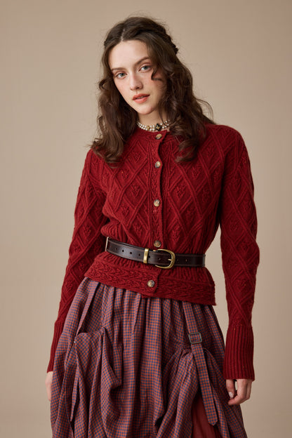 Flurry 17 | 100% Wool Sculptured Knitwear Cardigan