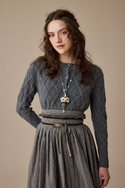 Flurry 17 | 100% Wool Sculptured Knitwear Cardigan